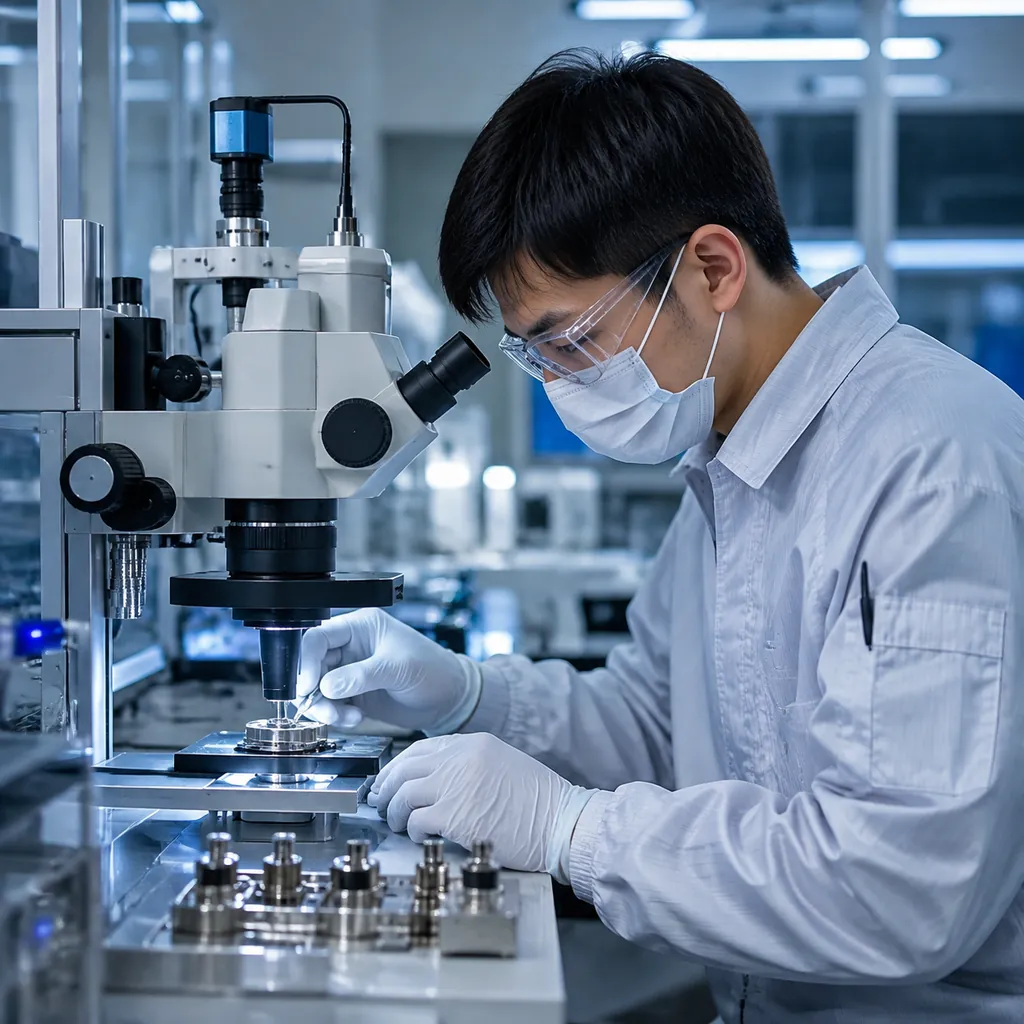 工程师检测镀层厚度
